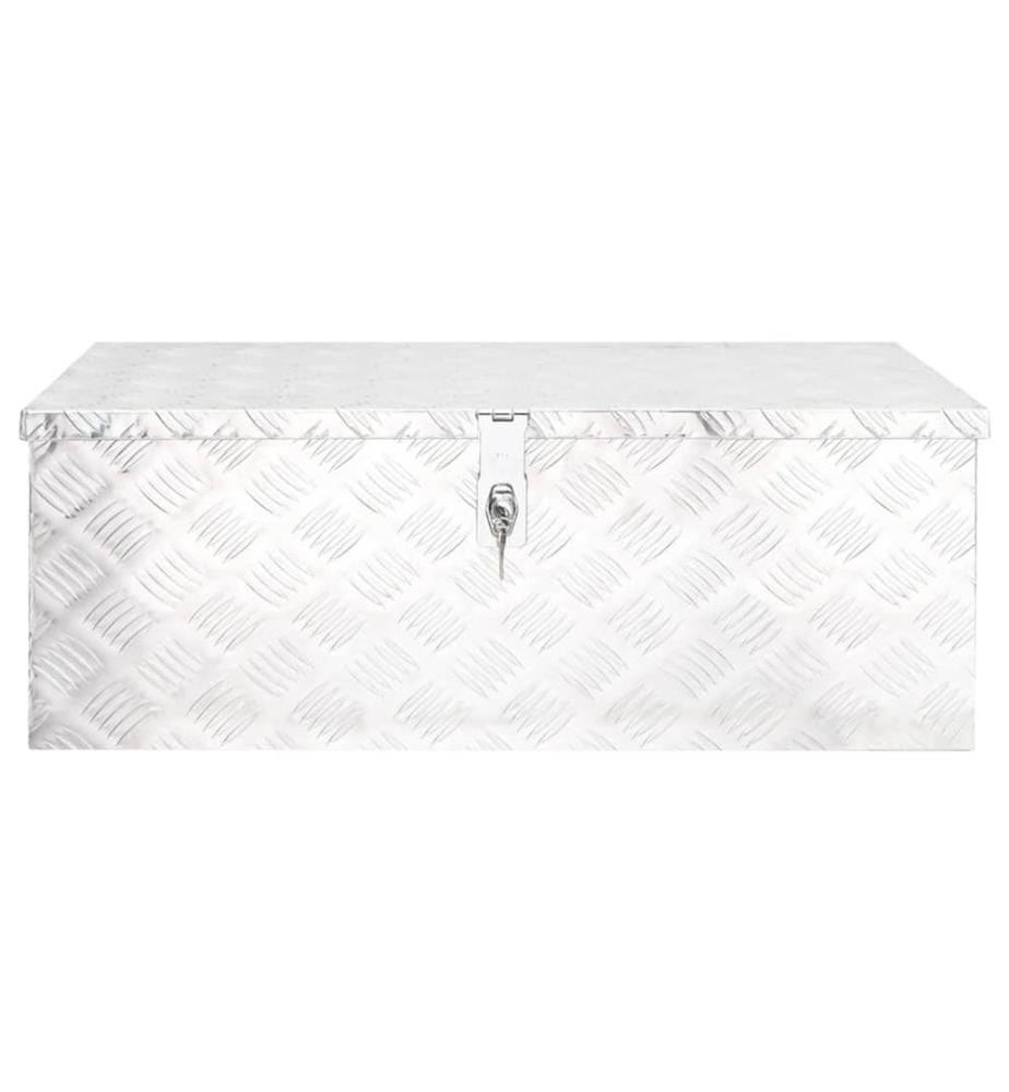 Aufbewahrungsbox Silbern 80x39x30 cm Aluminium