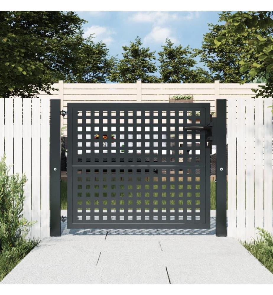 Gartentor Anthrazit 105x75 cm Stahl
