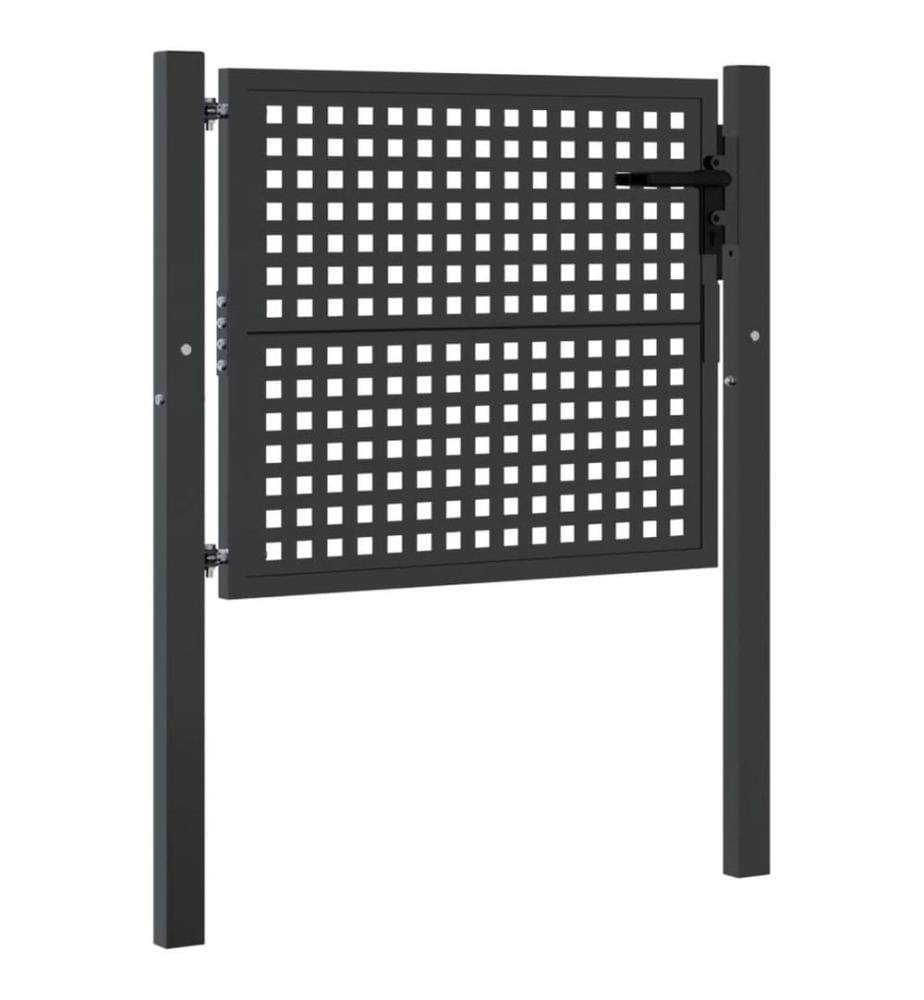 Gartentor Anthrazit 105x75 cm Stahl