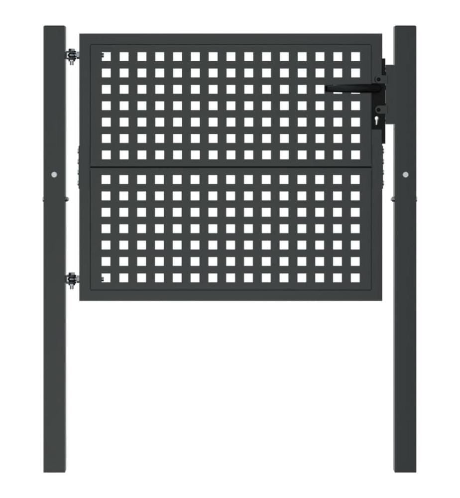 Gartentor Anthrazit 105x75 cm Stahl