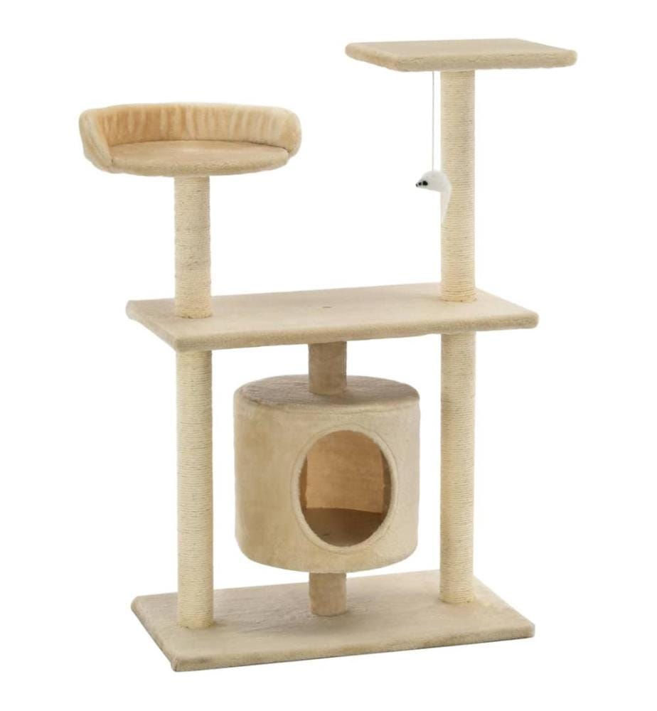 Katzen-Kratzbaum Sisal 95 cm Beige
