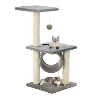 Katzen-Kratzbaum Sisal 65 cm Grau