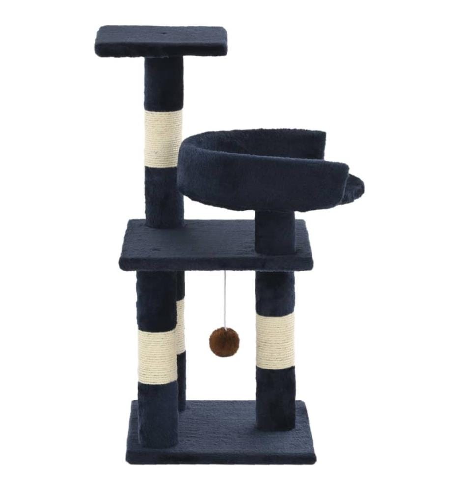 Katzen-Kratzbaum mit Sisal-Säulen 65 cm Blau