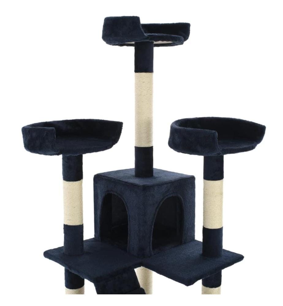 Katzen-Kratzbaum mit Sisal-Säulen 170 cm Blau