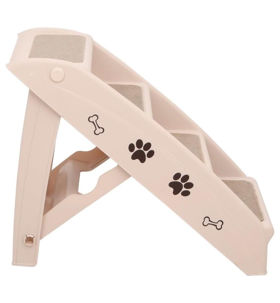 Hundetreppe Klappbar Creme 62x40x49,5 cm