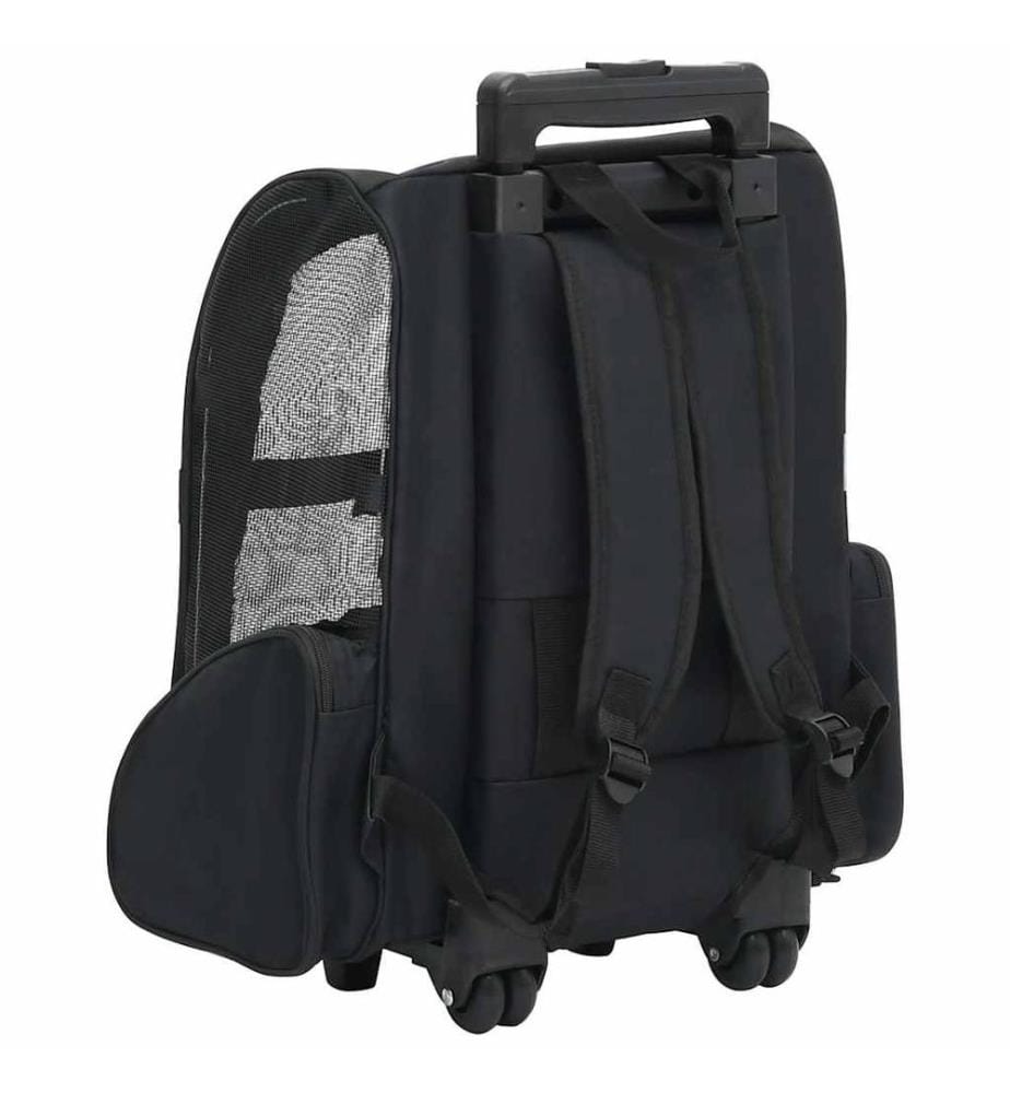 Trolley für Haustiere 3-in-1 Faltbar Schwarz