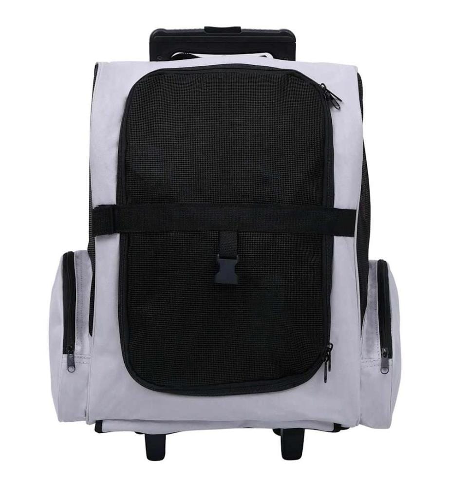 Chariot polyvalent pliable pour animaux de compagnie gris