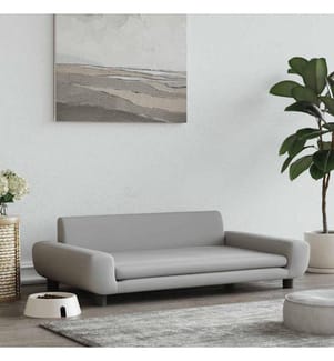 Hundebett Hellgrau 100x54x33 cm Samt