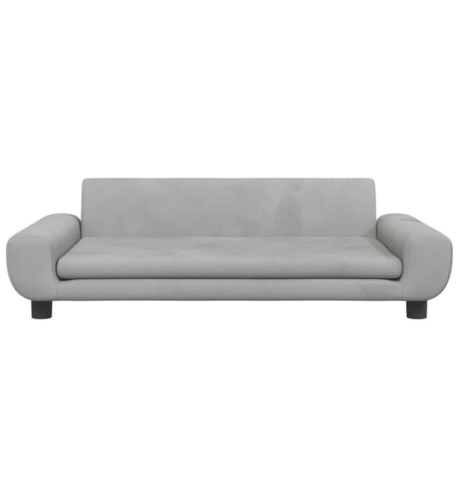 Hundebett Hellgrau 100x54x33 cm Samt