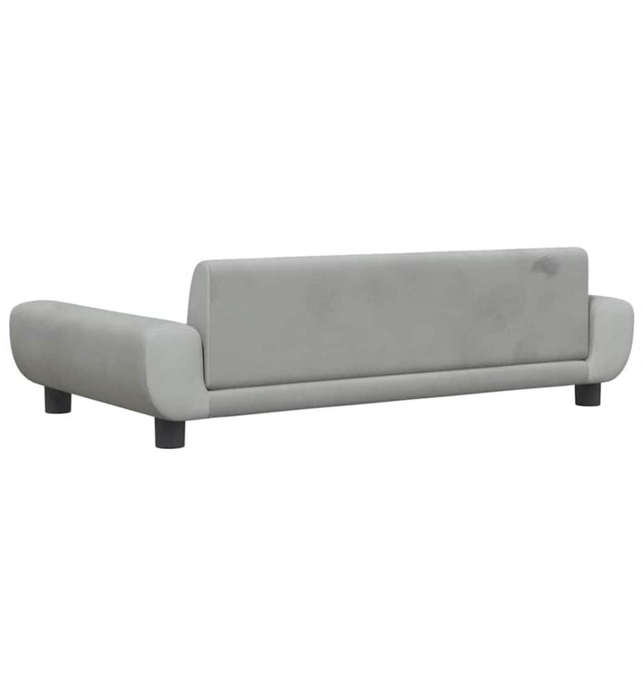 Hundebett Hellgrau 100x54x33 cm Samt