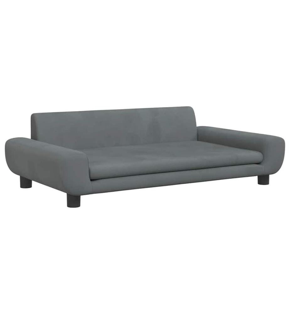 Hundebett Dunkelgrau 100x54x33 cm Samt