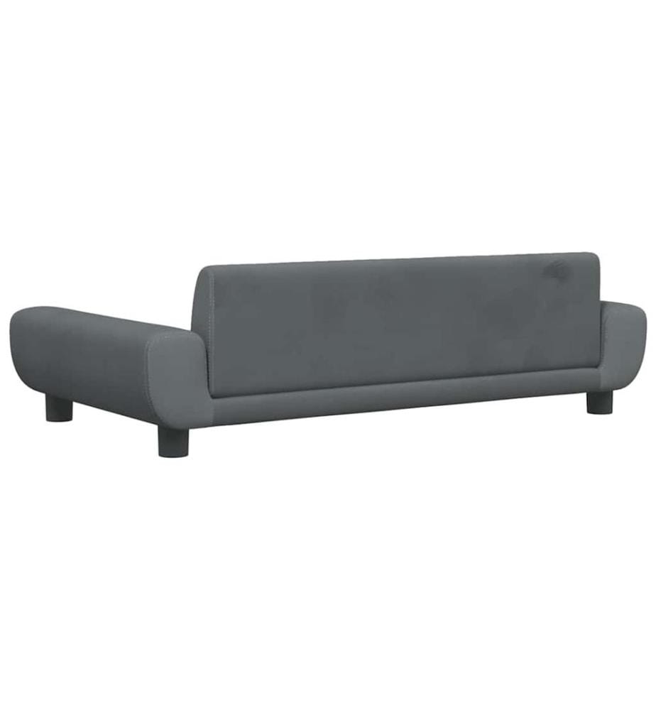 Hundebett Dunkelgrau 100x54x33 cm Samt