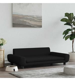 Hundebett Schwarz 100x54x33 cm Samt