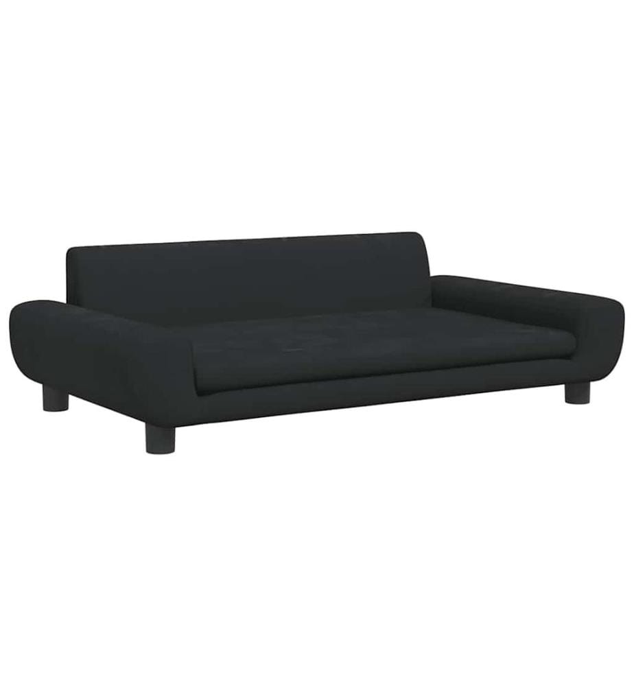 Hundebett Schwarz 100x54x33 cm Samt