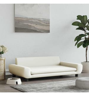 Hundebett Creme 100x54x33 cm Samt