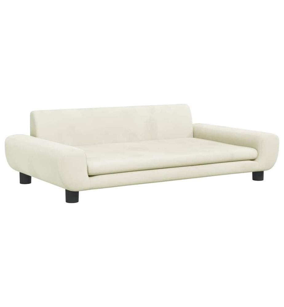 Hundebett Creme 100x54x33 cm Samt