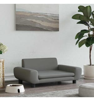 Hundebett Dunkelgrau 70x45x33 cm Samt