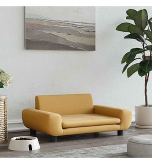 Hundebett Braun 70x45x33 cm Samt