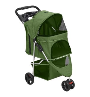 Hundewagen Faltbar Grün 80x46x98 cm Oxford-Gewebe