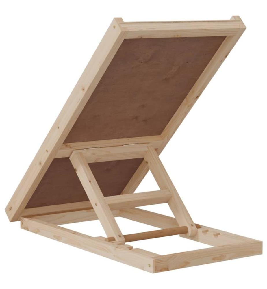 Hunderampe Grau 70x35 cm Massivholz Tanne