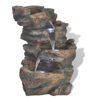 Zimmerbrunnen mit LED-Licht Polyresin