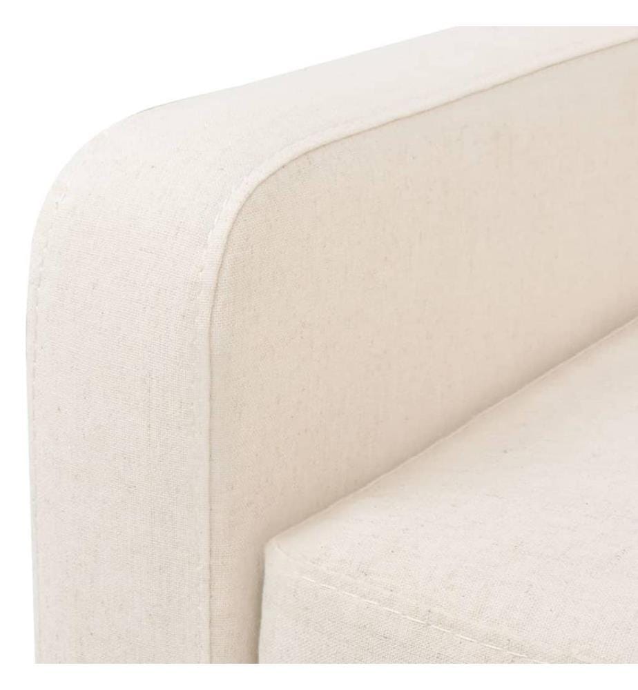 2-Sitzer Sofa Stoff Cremeweiss