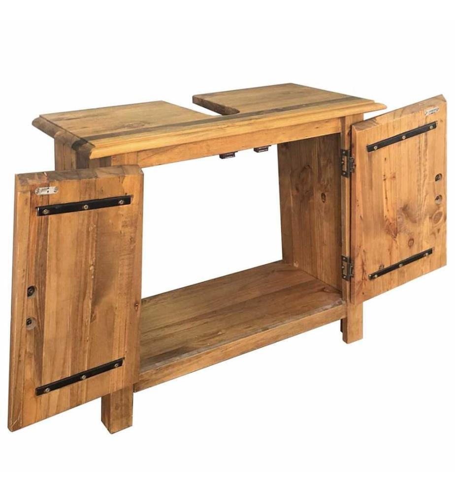 Badezimmer-Unterschrank Massivholz Kiefer 70x32x63 cm