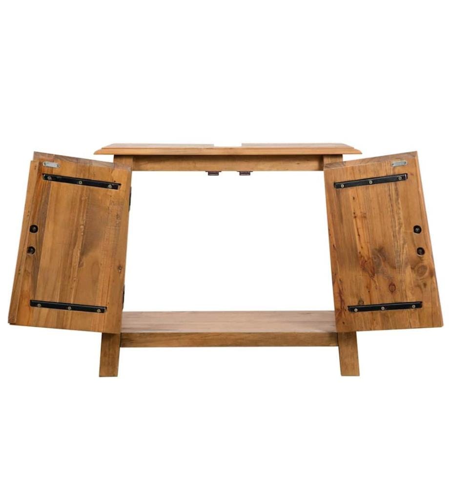Badezimmer-Unterschrank Massivholz Kiefer 70x32x63 cm