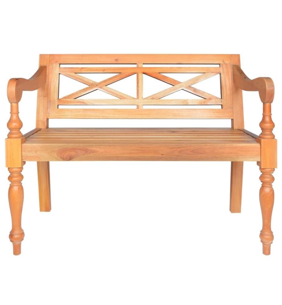 Batavia-Sitzbank 98 cm Mahagoni Massivholz Hellbraun