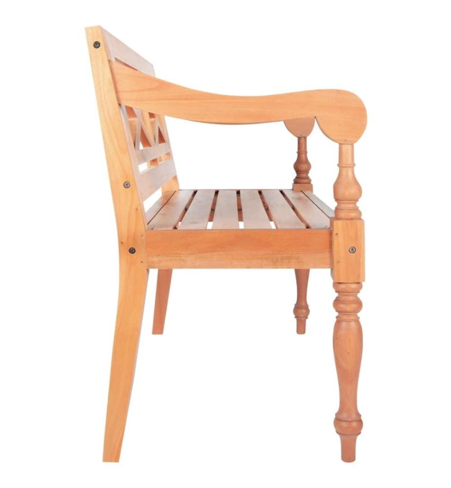 Batavia-Sitzbank 98 cm Mahagoni Massivholz Hellbraun