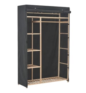 Kleiderschrank Grau 110 x 40 x 170 cm Stoff