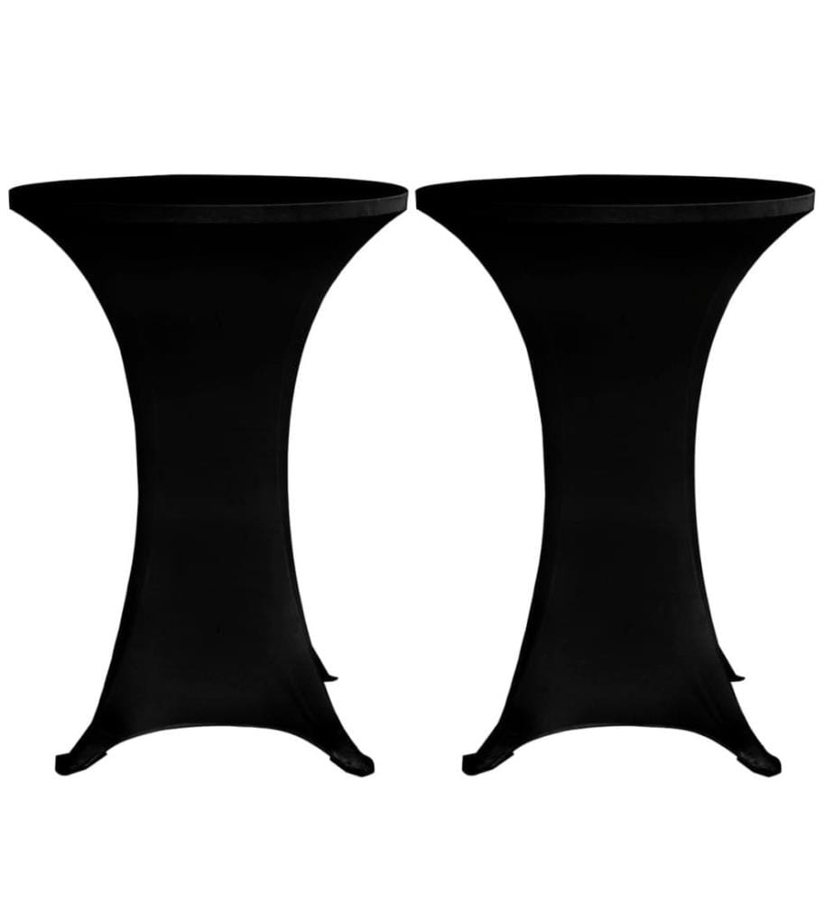 Stehtischhussen 4 Stk. Ø 60 cm Schwarz Stretch