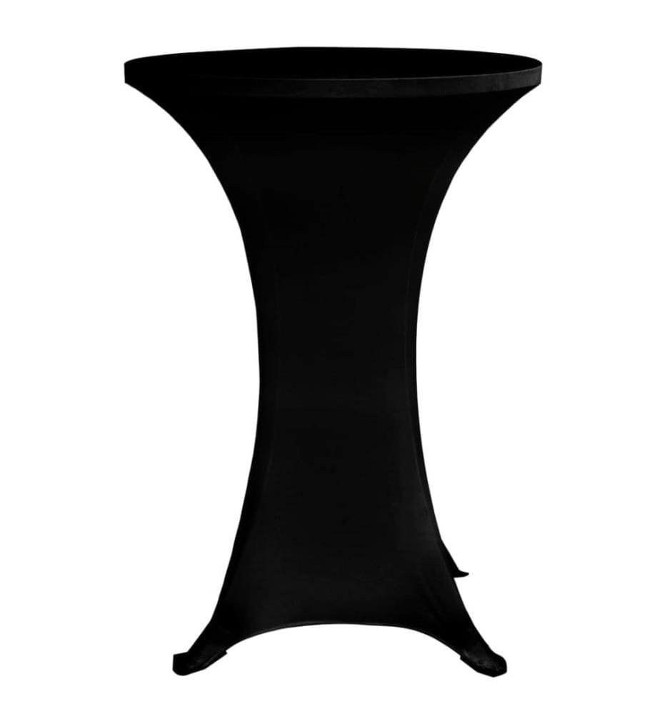 Stehtischhussen 4 Stk. Ø 60 cm Schwarz Stretch