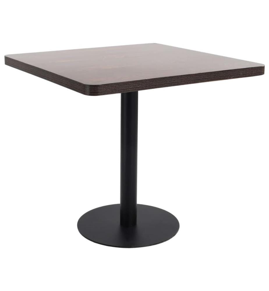 Bistrotisch Dunkelbraun 80x80 cm MDF