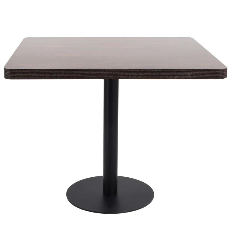 Bistrotisch Dunkelbraun 80x80 cm MDF