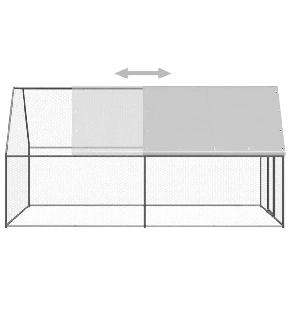 Poulailler d'extérieur 2x4x2 m Acier galvanisé