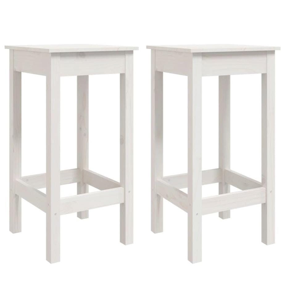 3-tlg. Bar-Set Weiss Massivholz Kiefer