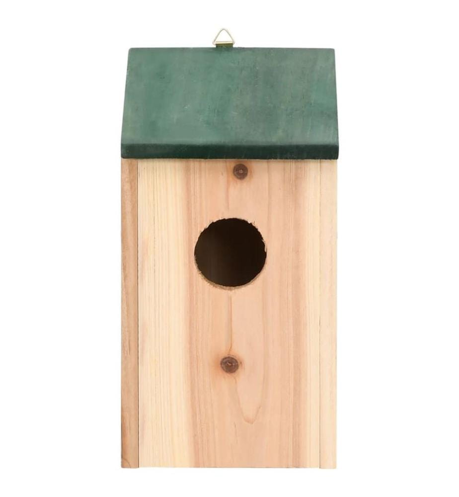 Vogelhäuser 10 Stk. Tanne Massivholz 12x12x22 cm