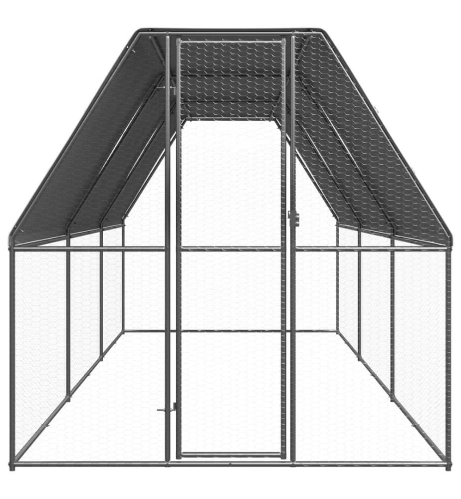 Poulailler d'extérieur 2x6x2 m Acier galvanisé
