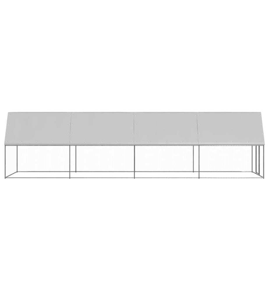 Poulailler d'extérieur 2x8x2 m Acier galvanisé