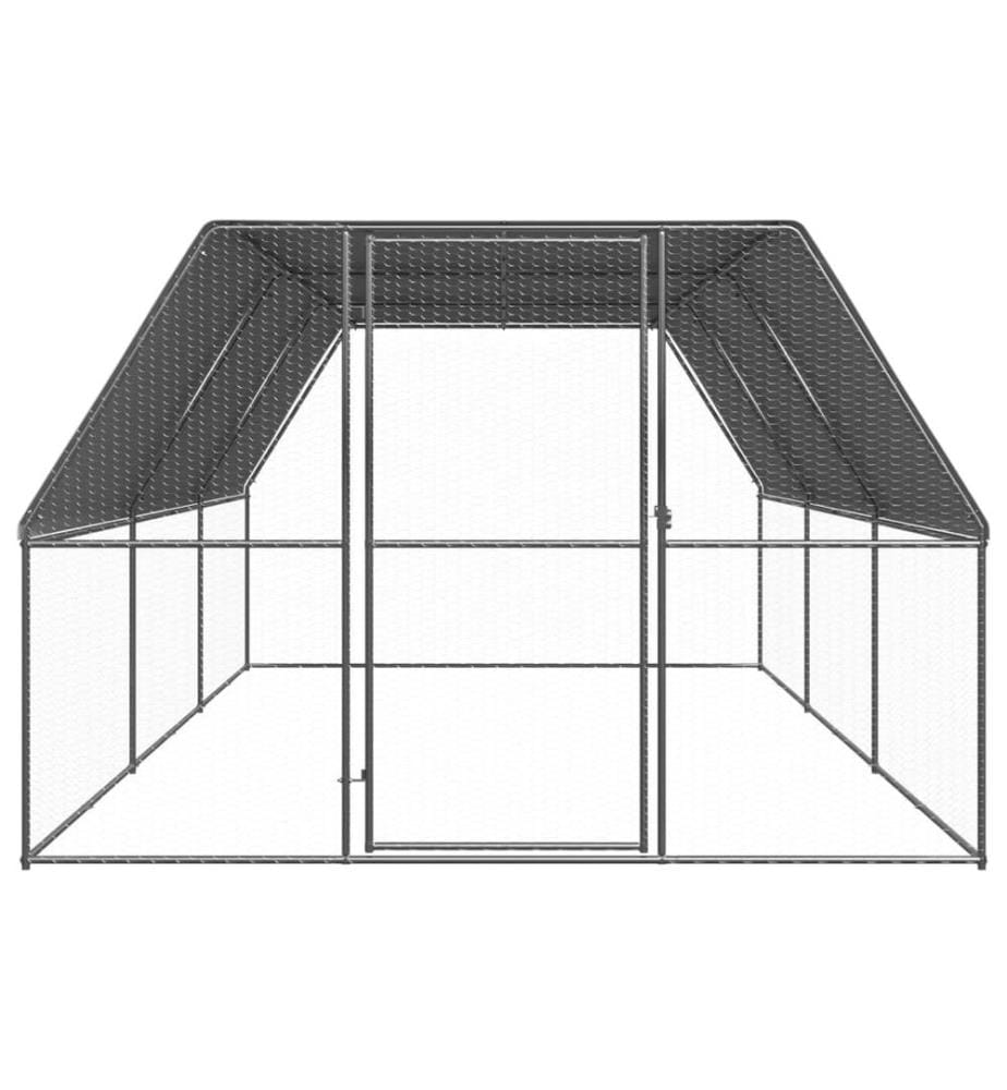 Poulailler d'extérieur 3x6x2 m Acier galvanisé
