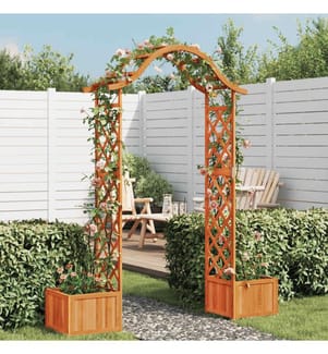 Pergola de jardin avec jardinière Bois pin massif