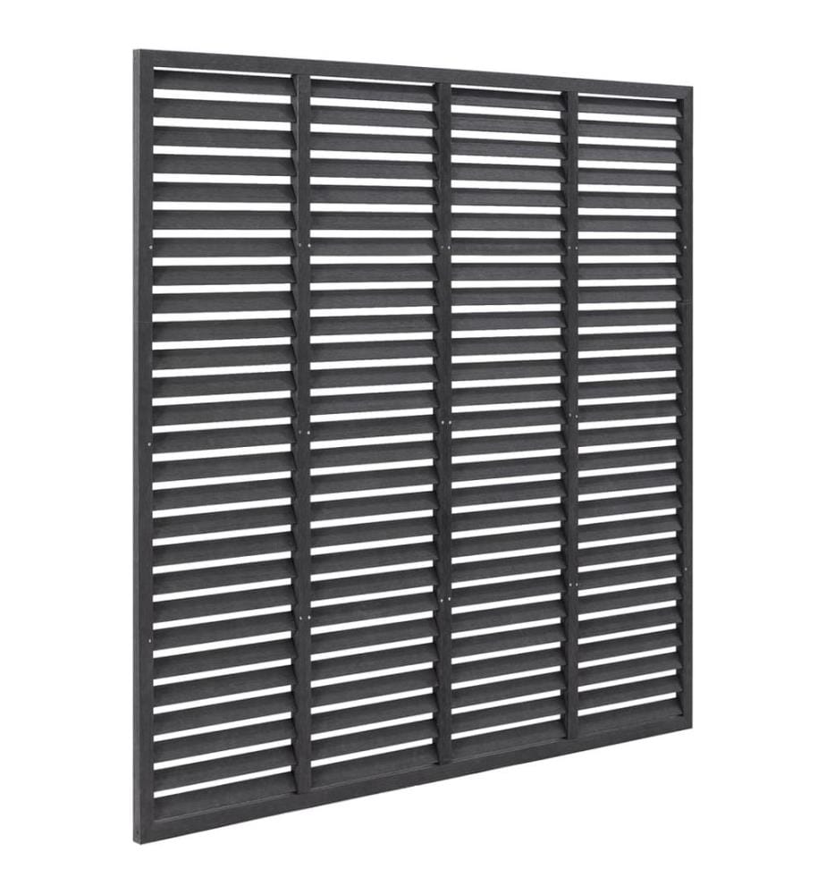 Lamellenzaun WPC 180x180 cm Grau