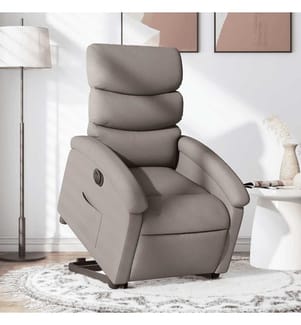 Fauteuil inclinable électrique taupe tissu