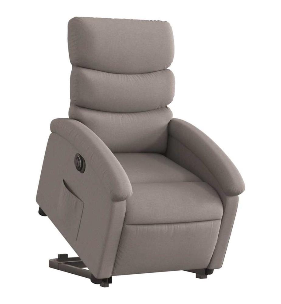 Fauteuil inclinable électrique taupe tissu
