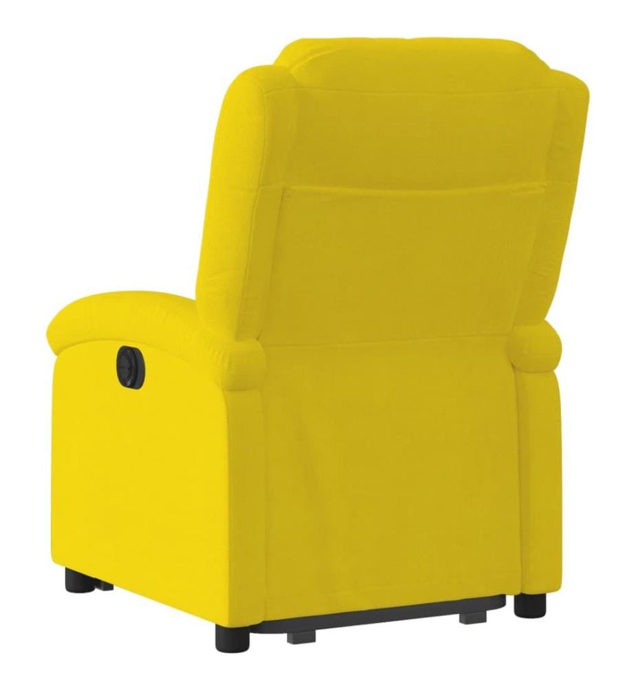 Fauteuil inclinable électrique jaune Velours