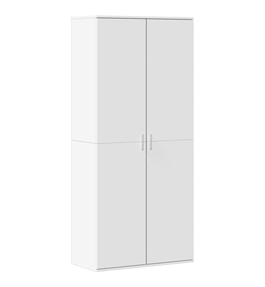 Schuhschrank Weiss 80×39×178 cm Holzwerkstoff