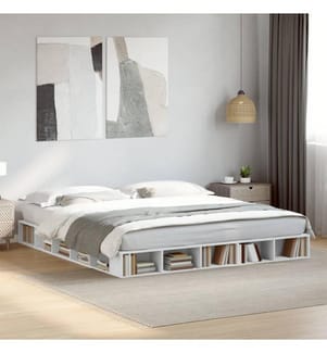 Cadre de lit sans matelas blanc 180x200 cm
