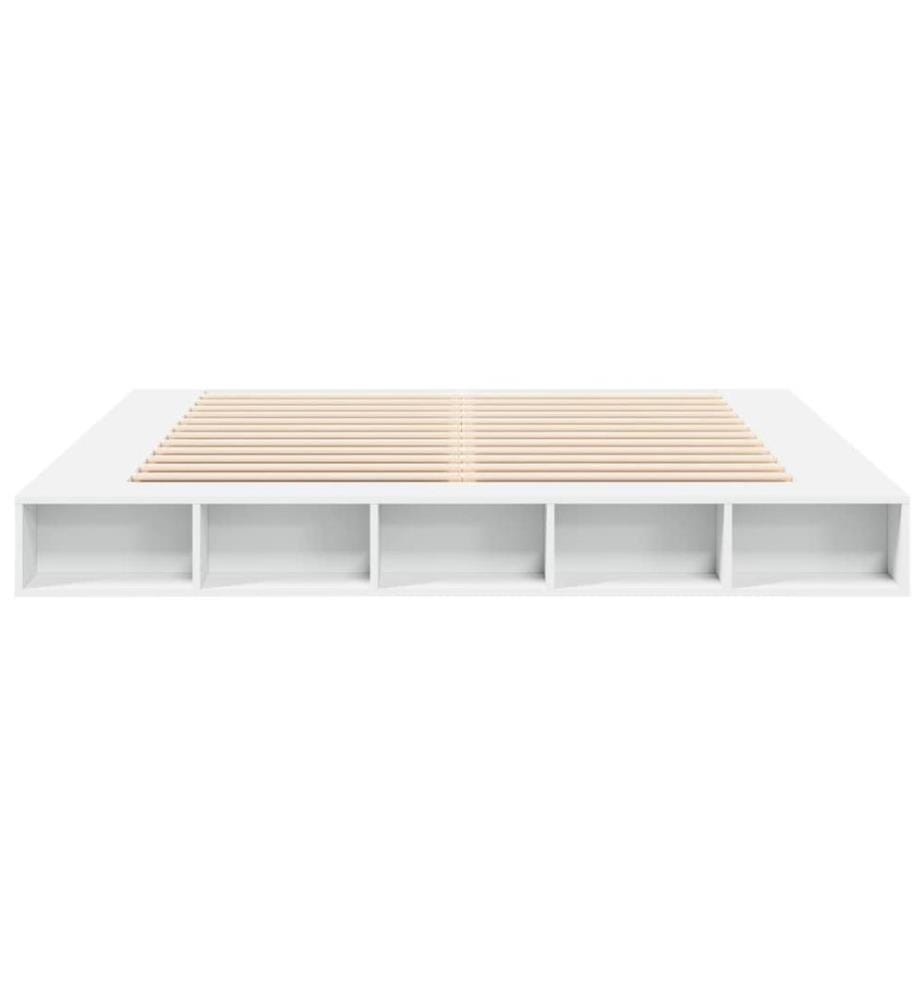 Cadre de lit sans matelas blanc 180x200 cm