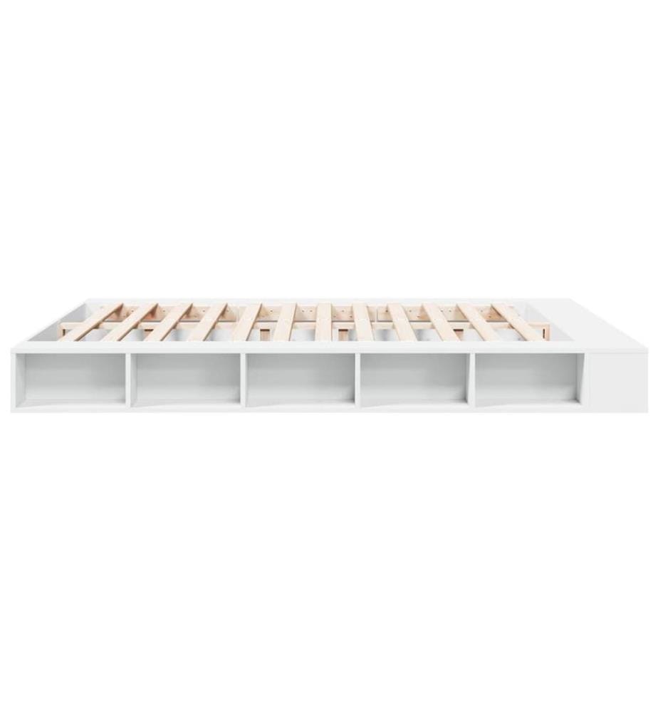 Cadre de lit sans matelas blanc 180x200 cm